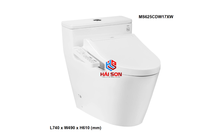TOTO Bàn cầu 1 khối kèm nắp rửa điện tử WASHLET dòng C2 TCF23460AAA MS625CDW17