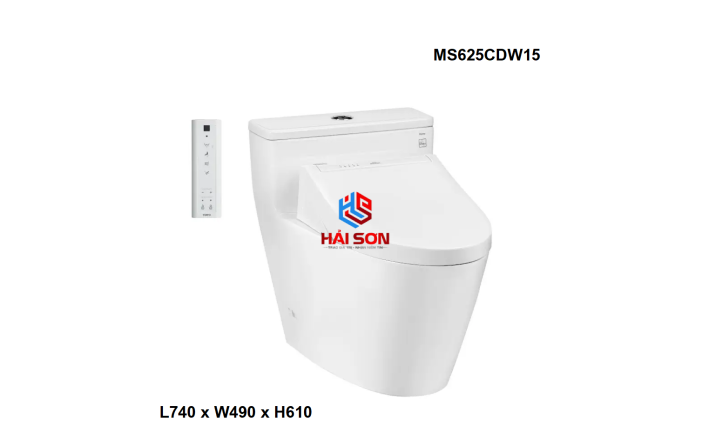 TOTO Bàn cầu 1 khối kèm nắp rửa điện tử WASHLET dòng C5 TCF24460AAA MS625CDW15