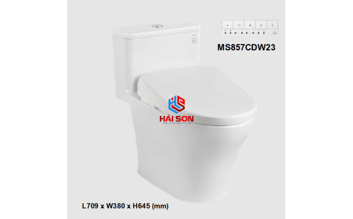 TOTO Bàn cầu một khối kèm nắp rửa điện tử WASHLET dòng S7 – TCF47360GAA MS857CDW23