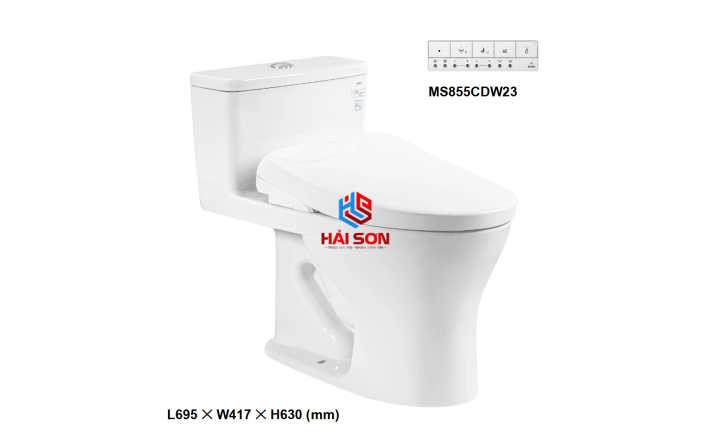 TOTO Bàn cầu 1 khối kèm nắp rửa điện tử WASHLET dòng S7 – TCF47360GAA MS855CDW23