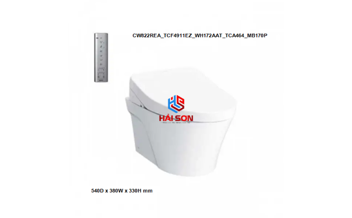 TOTO Bàn cầu treo tường kèm nắp rửa điện tử WASHLET dòng S7 (Có tính năng xả tự động) CW822REA_TCF4911EZ_WH172AAT_TCA464_MB170P