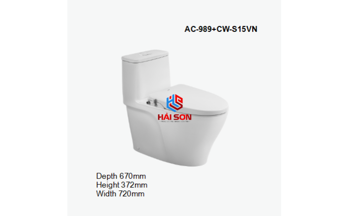 INAX Bồn cầu 1 khối kết hợp nắp rửa cơ AC-989+CW-S15VN