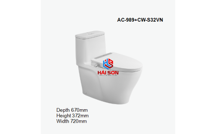 INAX Bồn cầu 1 khối kết hợp nắp rửa cơ AC-989+CW-S32VN