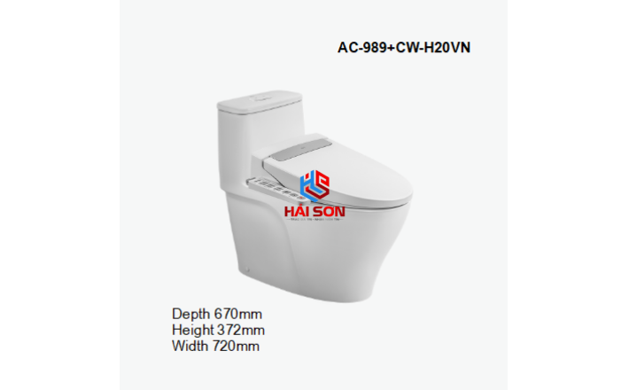 INAX Bồn cầu 1 khối kết hợp nắp rửa điện tử AC-989+CW-H20VN