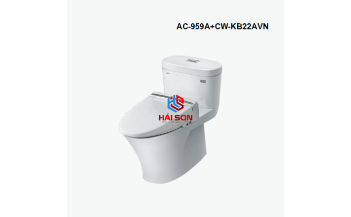 INAX Bồn cầu 1 khối kết hợp nắp rửa điện tử AC-959A+CW-KB22AVN