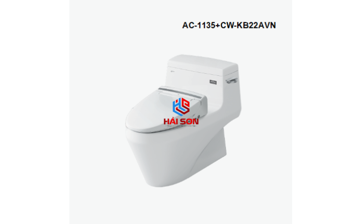 INAX Bồn cầu 1 khối kết hợp nắp rửa điện tử AC-1135+CW-KB22AVN