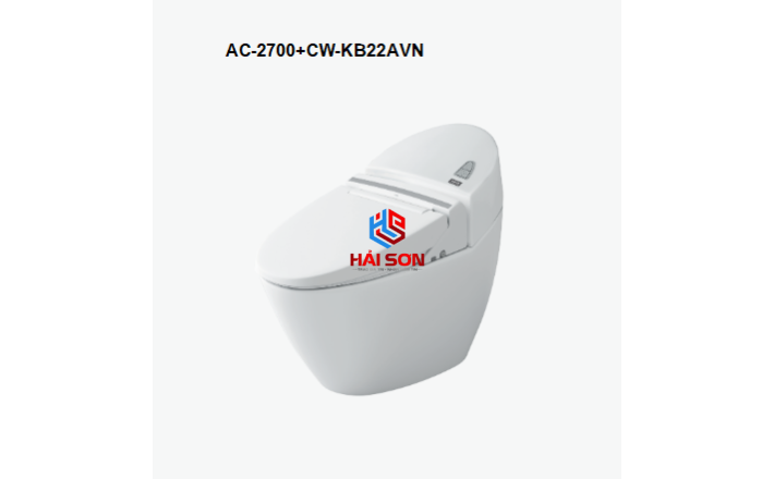 Bồn cầu 1 khối kết hợp nắp rửa điện tử AC-2700+CW-KB22AVN