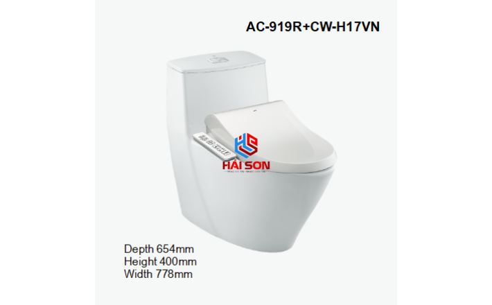 INAX Bồn cầu 1 khối kết hợp nắp rửa điện tử AC-919R+CW-H17VN