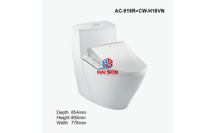 INAX Bồn cầu 1 khối kết hợp nắp rửa điện tử AC-919R+CW-H18VN