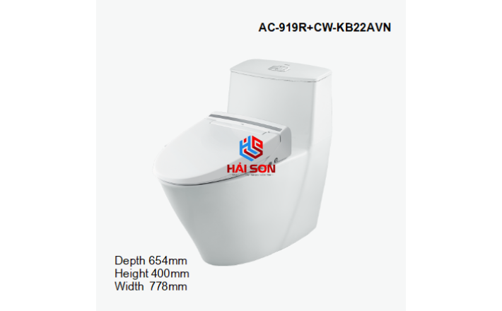 INAX Bồn cầu 1 khối kết hợp nắp rửa điện tử AC-919R+CW-KB22AVN