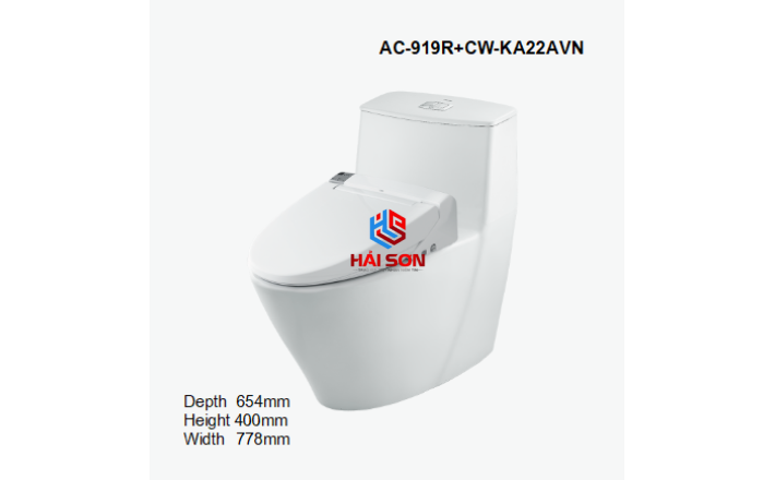 INAX Bồn cầu 1 khối kết hợp nắp rửa điện tử AC-919R+CW-KA22AVN