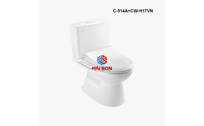 INAX Bồn cầu 2 khối kết hợp nắp rửa điện tử C-514A+CW-H17VN