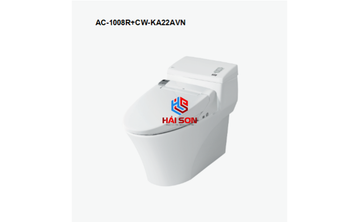 INAX Bồn cầu 1 khối có nắp rửa điện tử AC-1008R+CW-KA22AVN