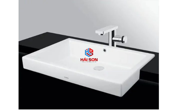 TOTO Chậu rửa mặt cao cấp lavabo bán âm bàn LW646JWFW