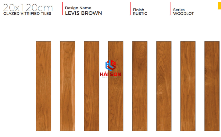 NK201204_200×1200 Gạch Giả Gỗ LEVIS BROWN