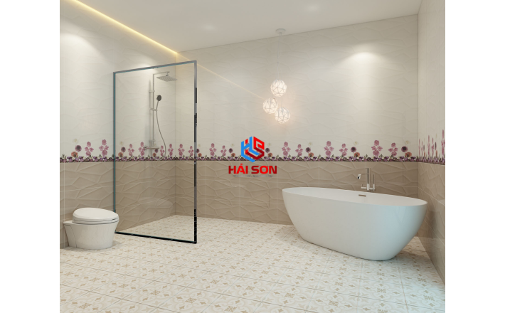 NK4428_300×600 Gạch Bộ Ốp Tường Phối Cảnh Đồng Hoa