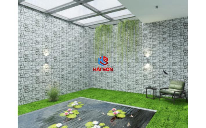 NK3426_Gạch Đá Trang Trí Ốp Tường Đá Bóc Xám 300×450