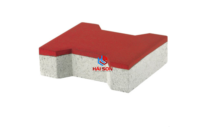 GẠCH VỈA HÈ TERRAZZO CHỬ I ĐỎ