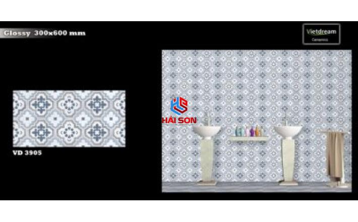 NK3905 _ Gạch Trang Trí Họa Tiết Cổ Điển 300x600 Bóng | Gạch Men Hải Sơn Cao Cấp, Sang Trọng