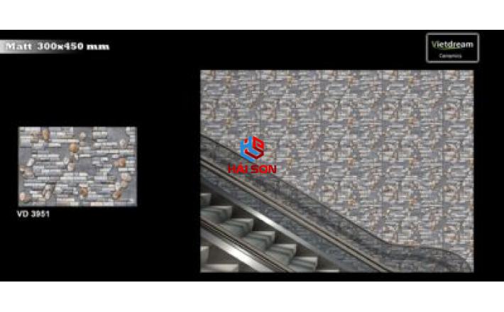 NK3951_Gạch Trang Trí Ốp Tường Gạch Sỏi 300x450 Hải Sơn