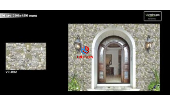 NK3952_Gạch Trang Trí Ốp Tường Gạch Sỏi 300x450 Hải Sơn