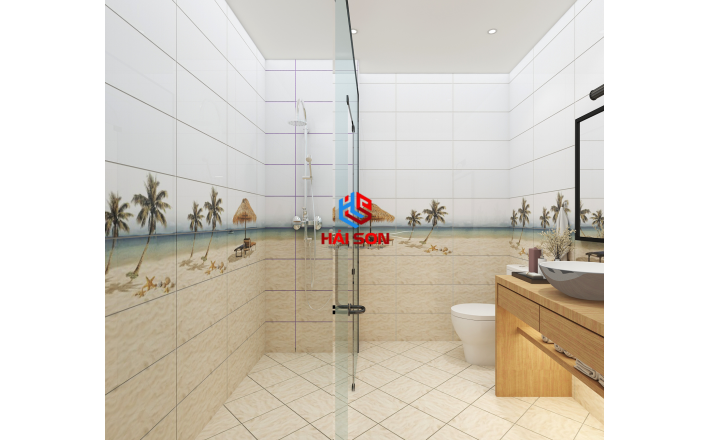 NK1108_300×600 Gạch Bộ Ốp Tường Phối Cảnh Trở Về Thiên Nhiên