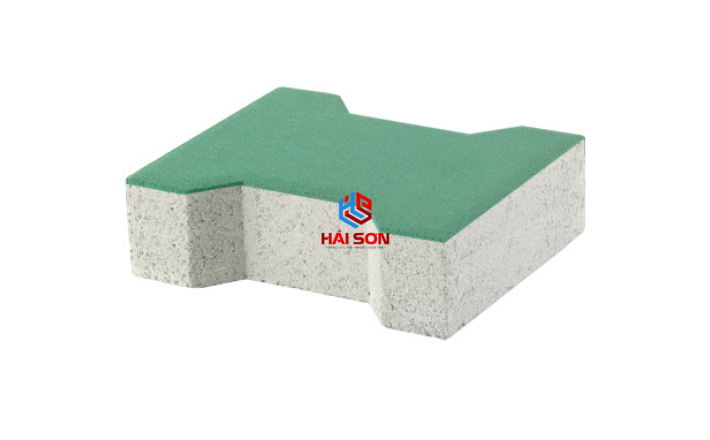 GẠCH VỈA HÈ TERRAZZO CHỬ I XANH