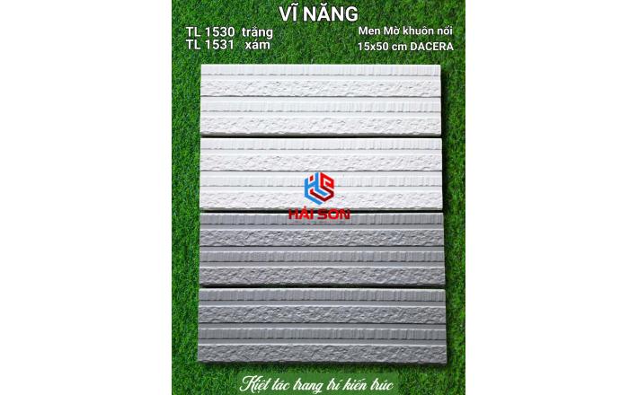VNTL1530_Gạch Trang Trí Men Nổi 15*50 Màu Trắng