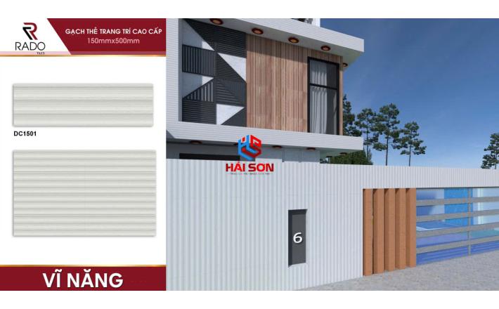 VNDC1501_Gạch Trang Trí Men Mờ 15*50 Màu Trắng