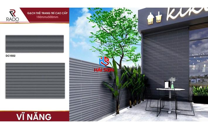 VNDC1502_Gạch Trang Trí Men Mờ 15*50 Màu Xám