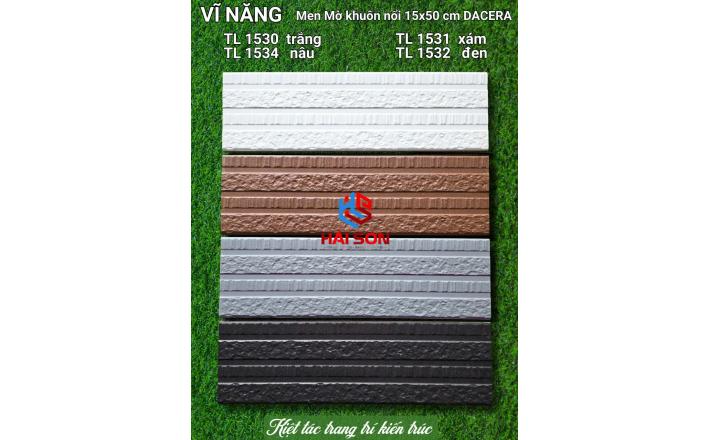 VNTL1530_Gạch Trang Trí Men Nổi 15*50 Màu Trắng