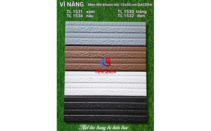 VNTL1530_Gạch Trang Trí Men Nổi 15*50 Màu Trắng