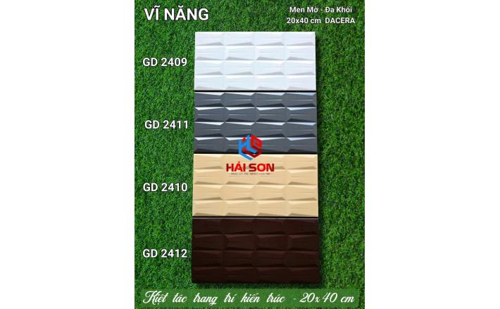 VNGD2410_Gạch Trang Trí Men Mờ - Đa Khối 20*40cm Màu Vàng