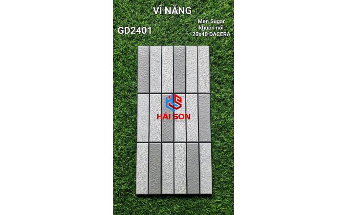 VNGD2401_Gạch Trang Trí Men Sugar - Khuôn Nổi 20*40cm Màu Trắng