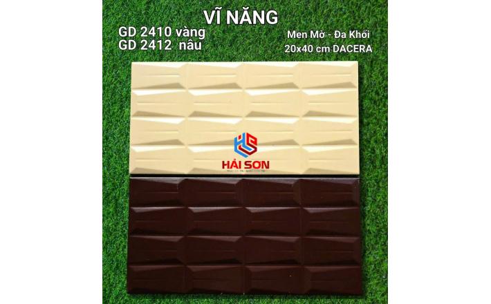 VNGD2410_Gạch Trang Trí Men Mờ - Đa Khối 20*40cm Màu Vàng