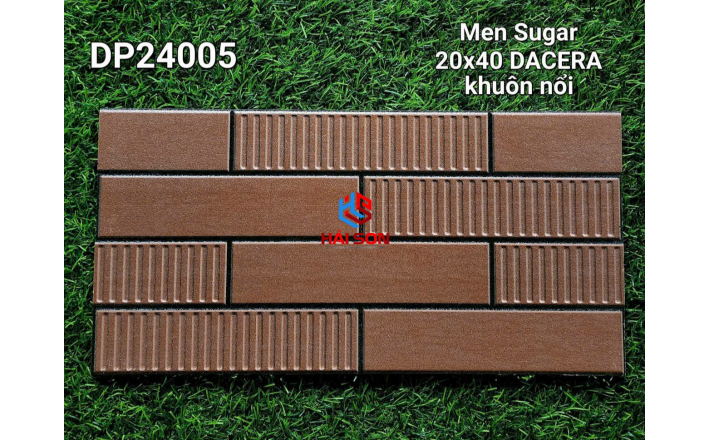 VNDP24005_Gạch Trang Trí Men Sugar - Khuôn Nổi 20*40cm Màu Nâu