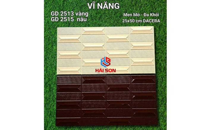 VNGD2515_Gạch Trang Trí Men Mờ Đa Khối 25*50cm